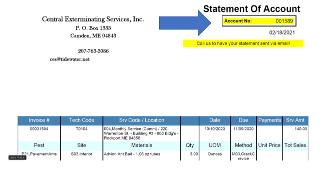 statement You can find your account number on your Statement: